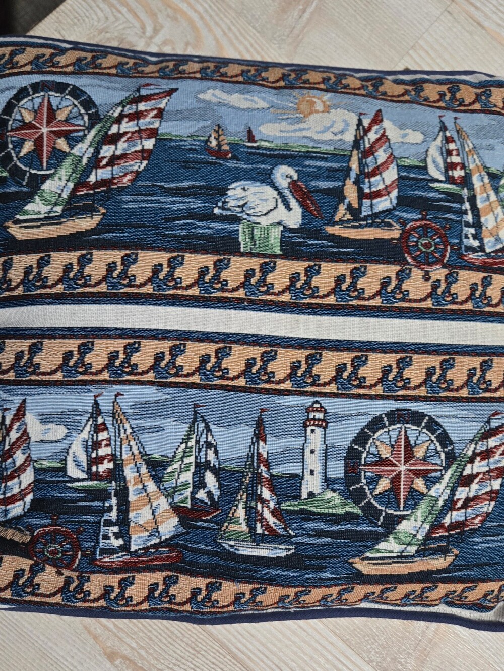 Riverdale Decorative Nautical Tapestry Pillow